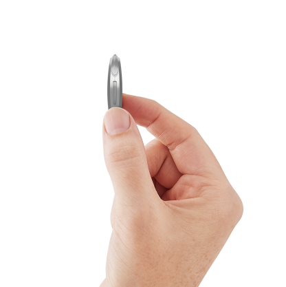 Evolv AI BTE R  - Sterling - In hand - Spine - Earhook