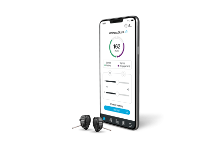 Evolv AI CIC  - Hearing aid - Device with Thrive - Pair - Left - Vertical