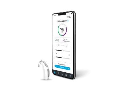 Evolv AI BTE R  - Hearing aid - Device with Thrive - Single - Left - Vertical