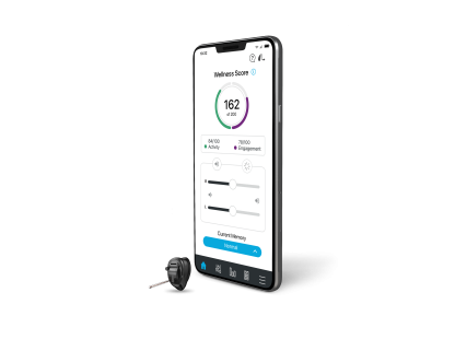 Evolv AI CIC  - Hearing aid - Device with Thrive - Single - Left - Vertical