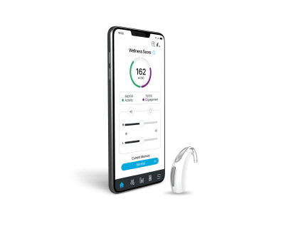 Evolv AI BTE R  - Hearing aid - Device with Thrive - Single - Right - Vertical