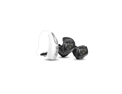 Evolv AI Family  - Hearing aid - Rechargeable - Dark background - Lite