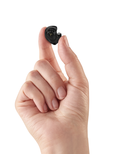 Evolv AI ITE R  - Black - In hand - Pinch