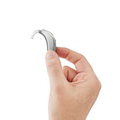 Evolv AI PP BTE 13  - Sterling - In hand - Profile - Earhook