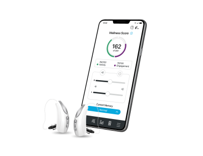 Evolv AI RIC R  - Hearing aid - Device with Thrive - Pair - Left - Inclined