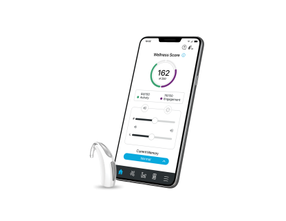 Evolv AI BTE R  - Hearing aid - Device with Thrive - Single - Left - Inclined