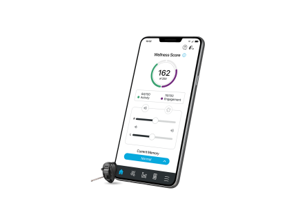 Evolv AI CIC  - Hearing aid - Device with Thrive - Single - Left - Inclined