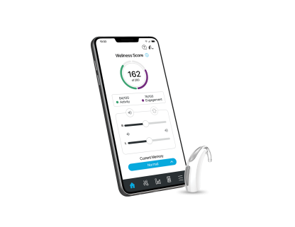 Evolv AI BTE R  - Hearing aid - Device with Thrive - Single - Right - Inclined