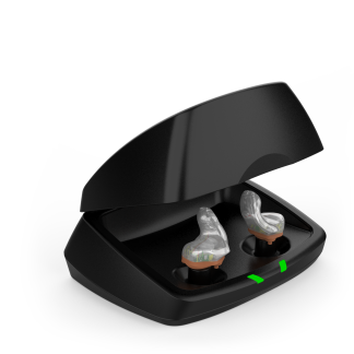Evolv AI Custom Charger ST Accessory - ITC R - Brown - Device in charger - 3-4 R