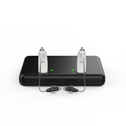 Evolv AI mini Turbo Charger ST Accessory - RIC R - Device in charger - Front Tilt