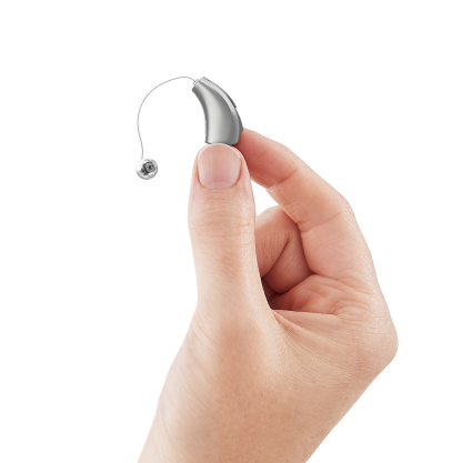 Evolv AI micro RIC 312  - Sterling - In hand - Profile